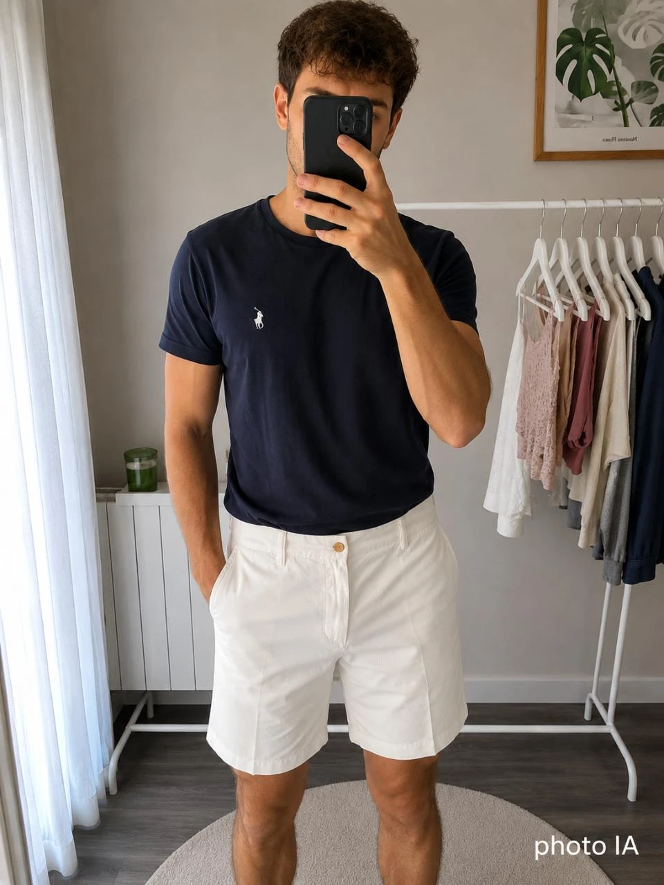 Bermuda short chino Polo Ralph Lauren blanc été chic décontracté – Neuf